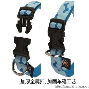 哈美特新款寵物自動牽引，印花寵物帶狗狗專用牽繩 項(xiàng)圈 貓背帶