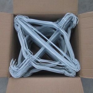 1.9MM白色鐵絲衣架/一次性衣架/干洗衣架/金屬絲衣架500個/箱