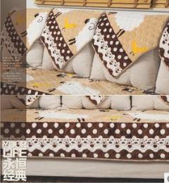 新款可愛卡通小羊短毛絨絎縫防滑坐墊 漂亮防沙發墊組合 廠家直銷