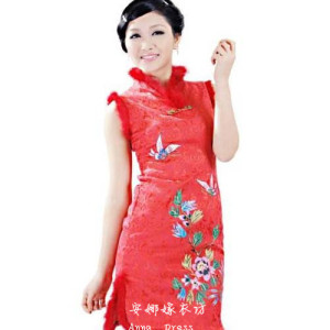 西安冬天結婚新娘旗袍定做出租