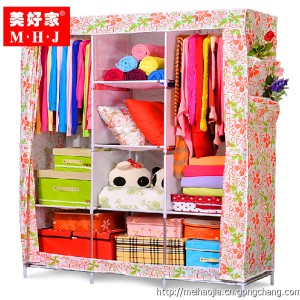 美好家 衣柜簡易布衣柜 鋼管全國包郵 折疊加固宜家