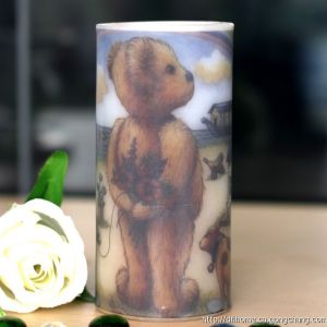 家印象 小熊花紙 浪漫LED電子蠟燭 生日禮物 結(jié)婚禮物 情人節(jié)禮物