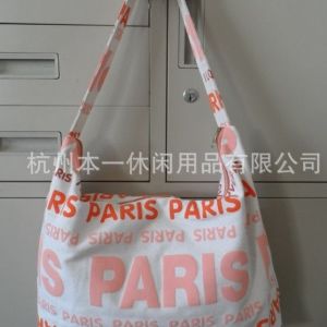 杭州工廠生產帆布發泡字母印刷精品禮盒外包袋休閑購物袋廠家直銷