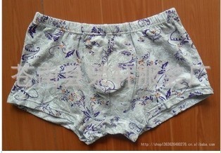 供應男士印花萊卡平腳內褲