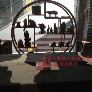 巴西進口毛皮地毯展示巴西進口毛皮地毯家居展示018，黃牛毛皮地毯