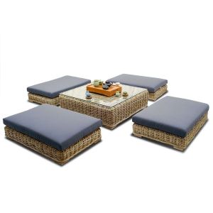 廣東天然藤咖啡桌_藤編咖啡家具