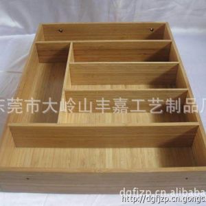 供應竹制餐具刀叉盒 竹質五格刀叉盒 餐具收納盒 竹質刀叉盒