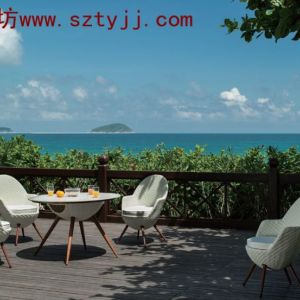 白色藤編戶外休閑座椅、藤家具、藤編家具、藤藝家具、戶外家具、休閑家具