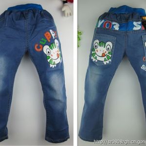 特賣童裝實拍無模特春季卡通童褲韓版春款中小童砂洗兒童牛仔褲