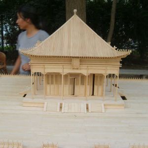 竹制故宮中和殿模型民間藝術品非物質文化遺產商務禮品高檔國禮