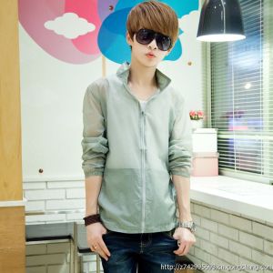 2014新款男士修身夾克小外套 時尚男士防曬衣 速干衣 防風衣 潮