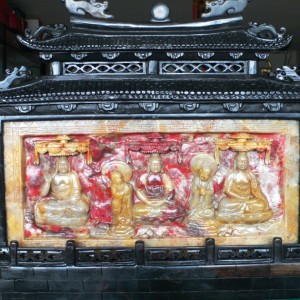 昌化雞血石擺件（佛龍壁）