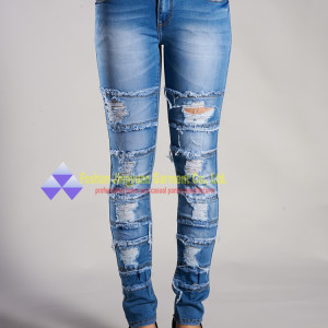 中高檔女裝牛仔褲生產