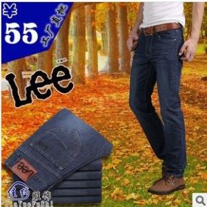 2013秋冬新款韓版男裝牛仔褲 LEE商務休閑男式修身直筒牛仔褲男批
