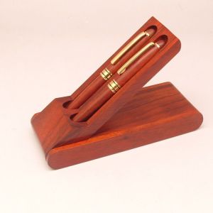 木制雙溝折疊筆盒 辦公禮品校園禮品 商務套裝