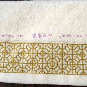 廠家定制32股無捻純棉毛巾廣告禮品福利面巾窗花緞檔可繡字加LOGO