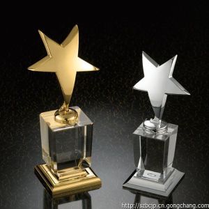深圳市博誠工藝禮品有限公司供應 金屬五角星獎杯