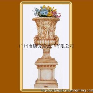 廠家直銷漢白玉花盆-景觀裝飾花盆-穗芳工藝