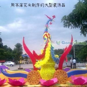 供應(yīng)景觀造型 景觀絹花工程 大型園林裝飾 絹花景觀