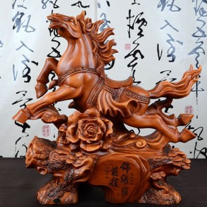 樹脂工藝品 商務禮品 49公分錦繡前程 馬擺件