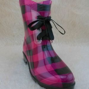 揭陽水晶雨鞋系帶女鞋