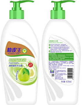 福建柚皮王清爽健膚沐浴露618ml