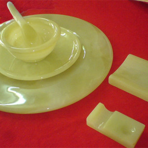 阿富汗玉石餐具六件套