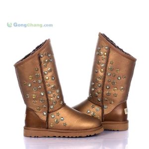 供應葩菲珂pafeike羊皮毛一體雪地靴 5838光釘