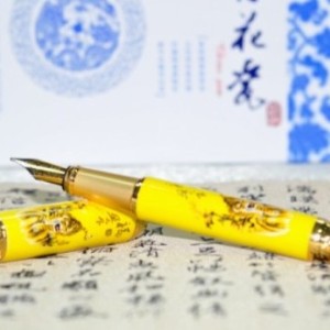 陶瓷筆禮品筆激光打標上色加工｜天天激光打標制作