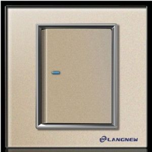 廠家直銷專業酒店墻壁開關 一位雙控 鋼化玻面板 輕點開關