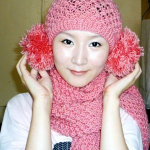 純手工編織圍脖。帽子，手套