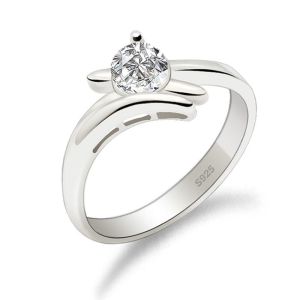銀飾品批發(fā) 時尚純銀戒指鑲八心八箭結(jié)婚戒指婚慶首飾定制