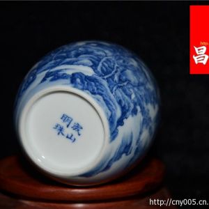 景德鎮(zhèn)柴窯缽式杯純手繪天工定做