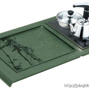 廠家直銷端硯綠石茶盤 高山流水