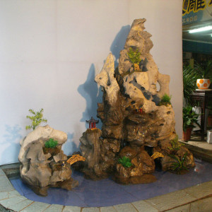 美亞假山雕塑花銷少，園林造景好幫手！