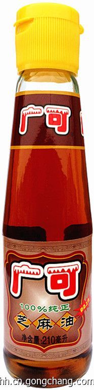 210ml廣可純芝麻油