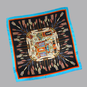 供應(yīng)絲綢圍巾 復(fù)古宮廷真絲加大方巾