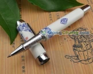供應中秋國慶特色陶瓷禮品 青花瓷筆 促銷奇特禮品