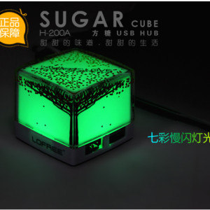 七彩方糖hub 呼吸燈hub 卡片臺燈 u盤臺燈 麥克風音箱 骰子音箱