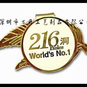 高爾夫金屬帽夾定做，216Holes帽夾定做，金屬果嶺球叉定做