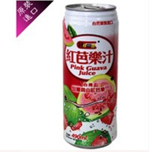 臺灣原裝進口、Hamu-紅番石榴汁飲料490ML*24罐