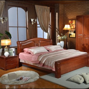 中式實(shí)木床