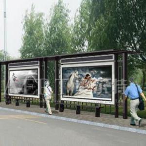 簡約精致仿古公交站臺廠家 公交候車亭定制