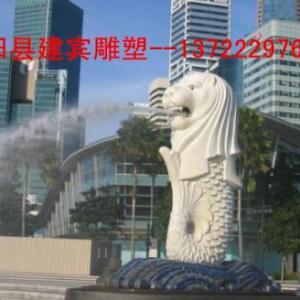 制作各種石材石雕魚尾獅噴泉