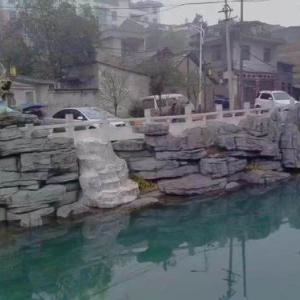 南京別墅魚池假山 假山魚池
