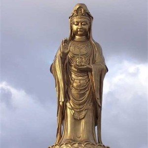 純銅觀音雕塑定制-坤朋-邯鄲純銅觀音雕塑