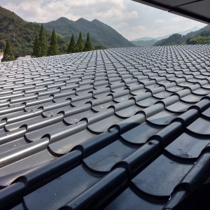 彩鋼琉璃瓦 弧形仿古瓦 廠價(jià)直銷