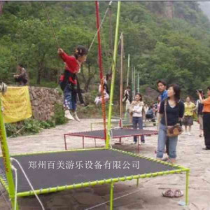 供應(yīng)廣東公園子玩蹦極價格，鋼架蹦極跳床