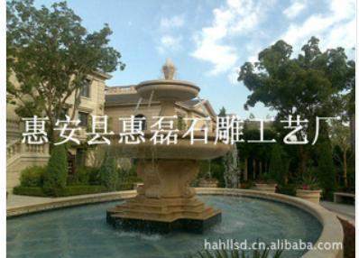 廠家直銷 標(biāo)志石雕噴水池 石雕水景噴泉定制