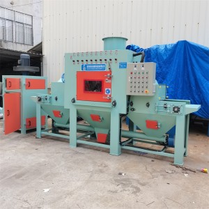 1米寬12只噴槍輸送式自動噴砂機